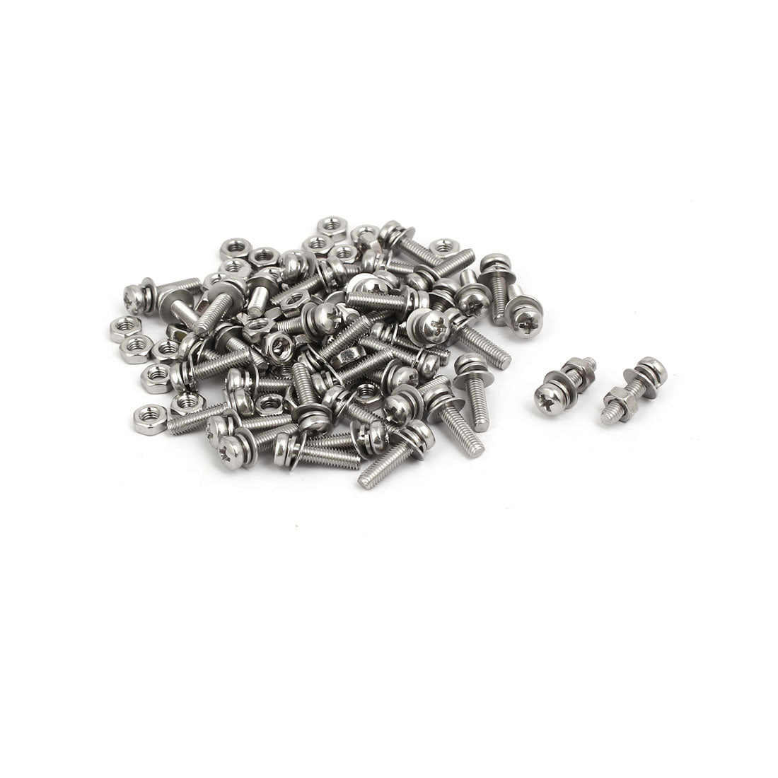 uxcell Uxcell 45 Sets M3x12mm 304 Edelstahl Kreuz Flacher Kopf Bolzen Schraube mit Dichtung DE de