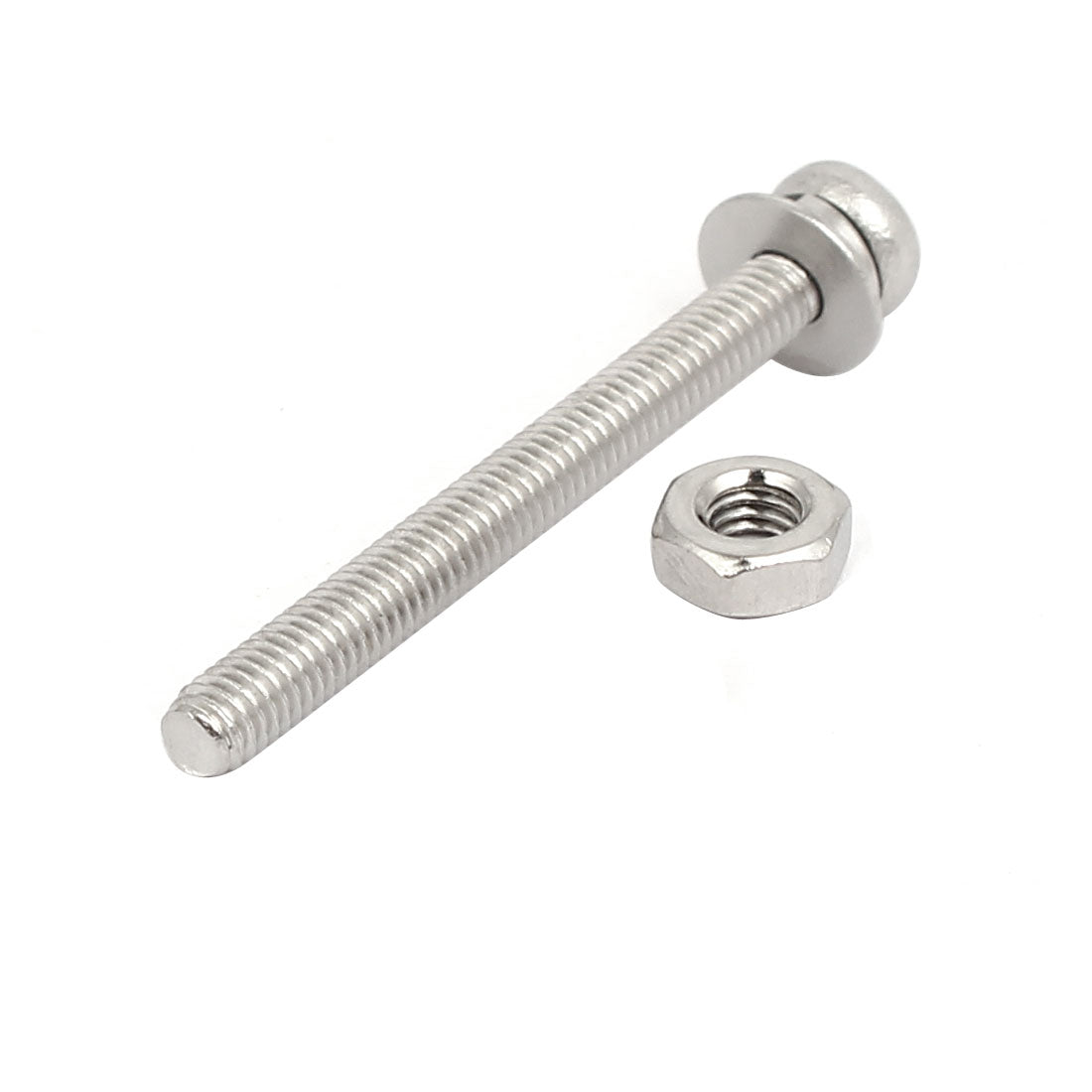 uxcell Uxcell M3x30mm 304 Stainless Steel Phillips Pan Head Bolt Screw Nut w Washer 20 Sets