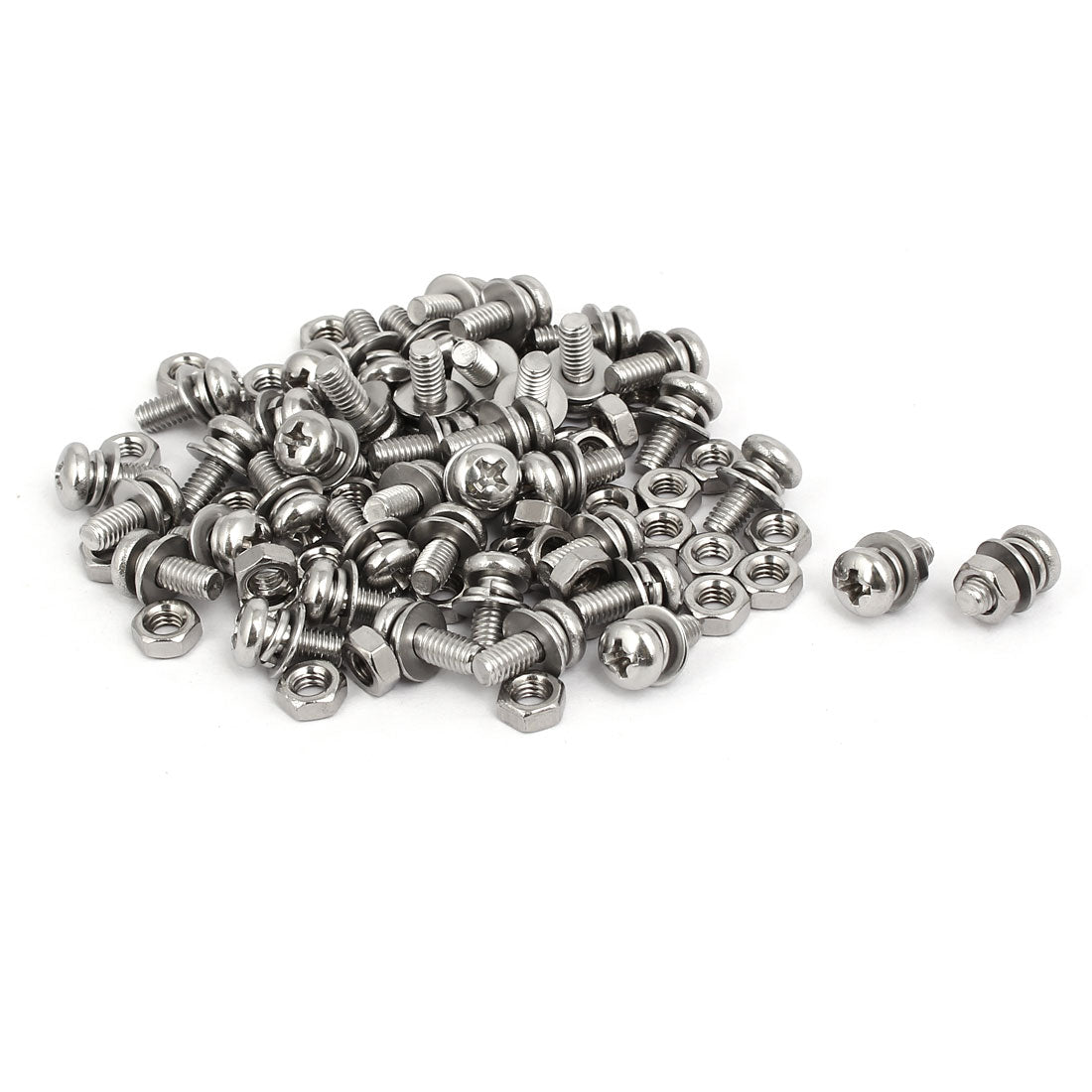 uxcell Uxcell 40 Sets M4x10mm 304 Edelstahl Kreuz Flacher Kopf Schraube Mutter mit Dichtung DE de