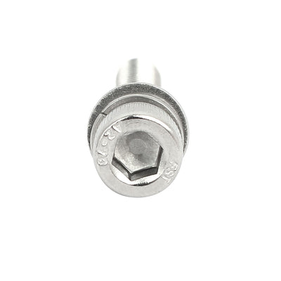 Harfington Uxcell M6x30mm 304 Stainless Steel Hex Socket Head Cap Bolt Screw Nut w Washer 8 Sets