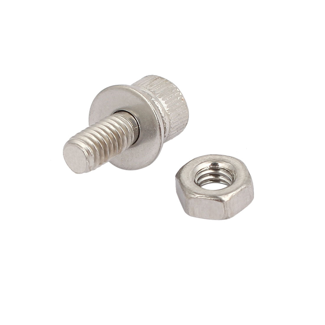 uxcell Uxcell M4x10mm 304 Stainless Steel Hex Socket Head Cap Bolt Screw Nut w Washer 18 Sets