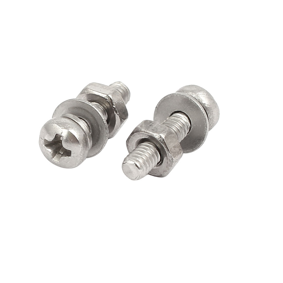 uxcell Uxcell 45 Sätze M2.5x10mm 304 Edelstahl Kreuzschlitz Flachkopfschraube Muttern Scheibe DE de