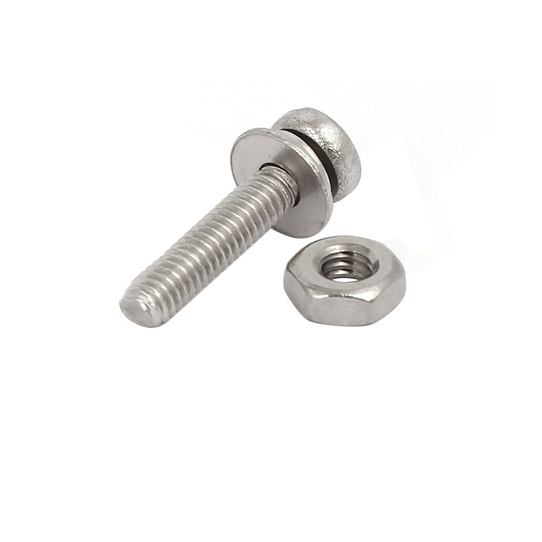 uxcell Uxcell M2.5x12mm 304 Stainless Steel Phillips Pan Head Bolt Screw Nut w Washer 35 Sets