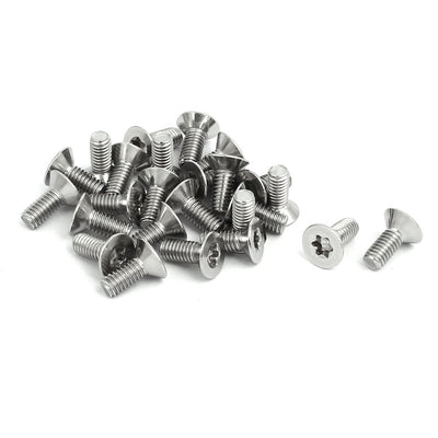 Harfington Uxcell Flat Head Torx Screws M4*10mm 316SUS 25pcs