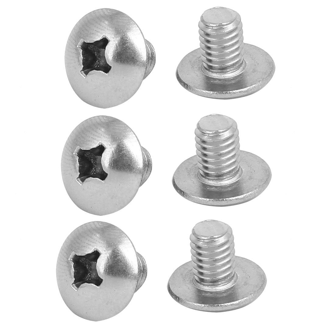 uxcell Uxcell M6 x 8mm 316 Stainless Steel  Phillips Head Machine Screws 6pcs