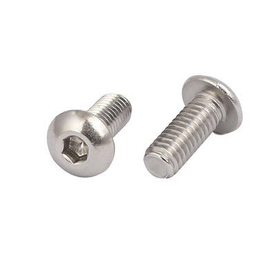 Harfington Uxcell M4x10mm 316 Stainless Steel Pan Head Hex Socket Cap Screws 15pcs