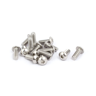 Harfington Uxcell M4x10mm 316 Stainless Steel Pan Head Hex Socket Cap Screws 15pcs