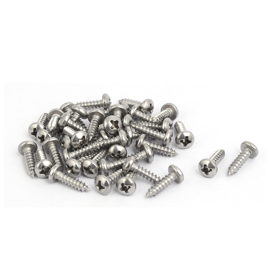 uxcell Uxcell M3.5x13mm 316 Stainless Steel Phillips Pan Head Self Tapping Screws 40pcs