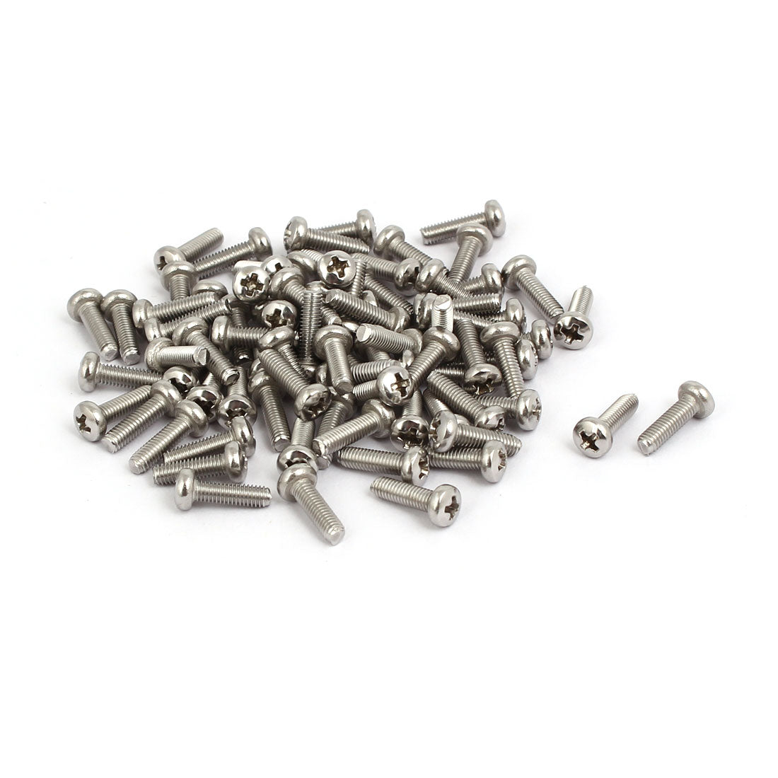 uxcell Uxcell M3x10mm 316 Stainless Steel Phillips Round Pan Head Machine Screw Bolt 80pcs