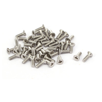 Harfington Uxcell M1.6x5mm 316 Stainless Steel Phillips Socket Flat Head Machine Screws 40pcs