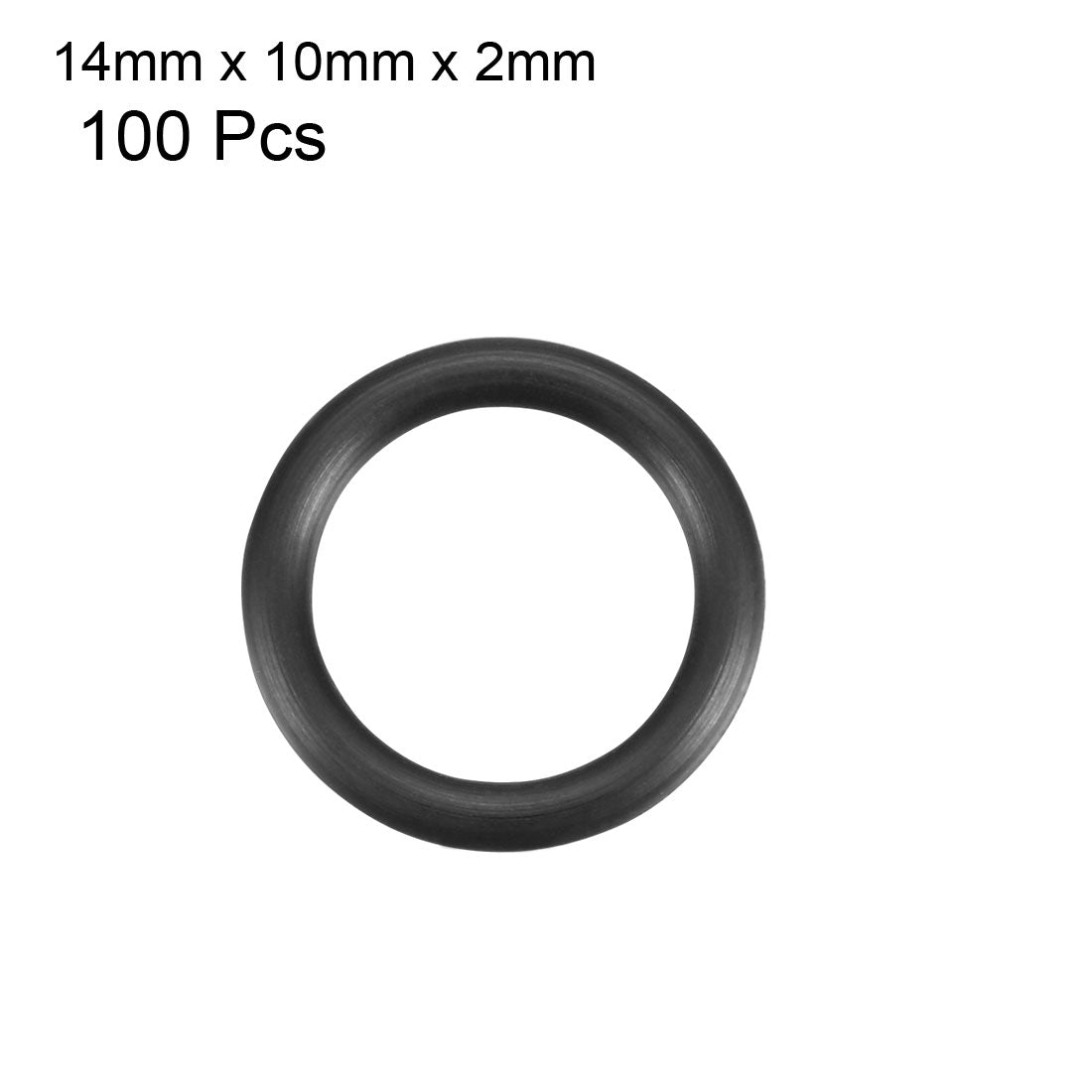 uxcell Uxcell 100Pcs Black 14mm Dia 2mm Thickness Nitrile Rubber O Ring NBR Sealing Grommets