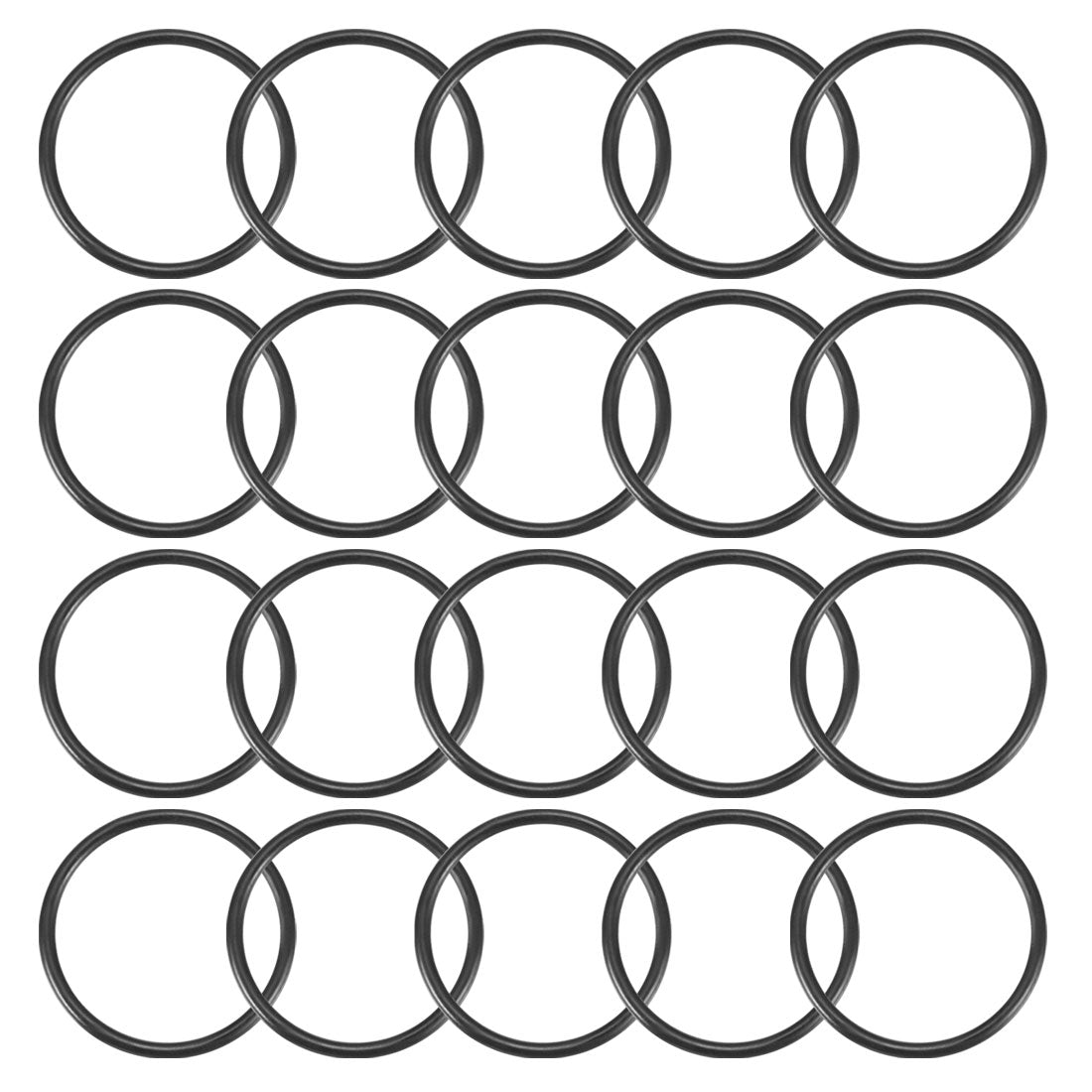 uxcell Uxcell 20Pcs Black 28 x 2mm Industrial Flexible Rubber O Ring Oil Sealing Grommets