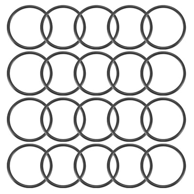 uxcell Uxcell 20Pcs Black 28 x 2mm Industrial Flexible Rubber O Ring Oil Sealing Grommets