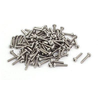 Harfington Uxcell M2x10mm 304 Stainless Steel Button Head Torx Socket Screws Fastener 100pcs