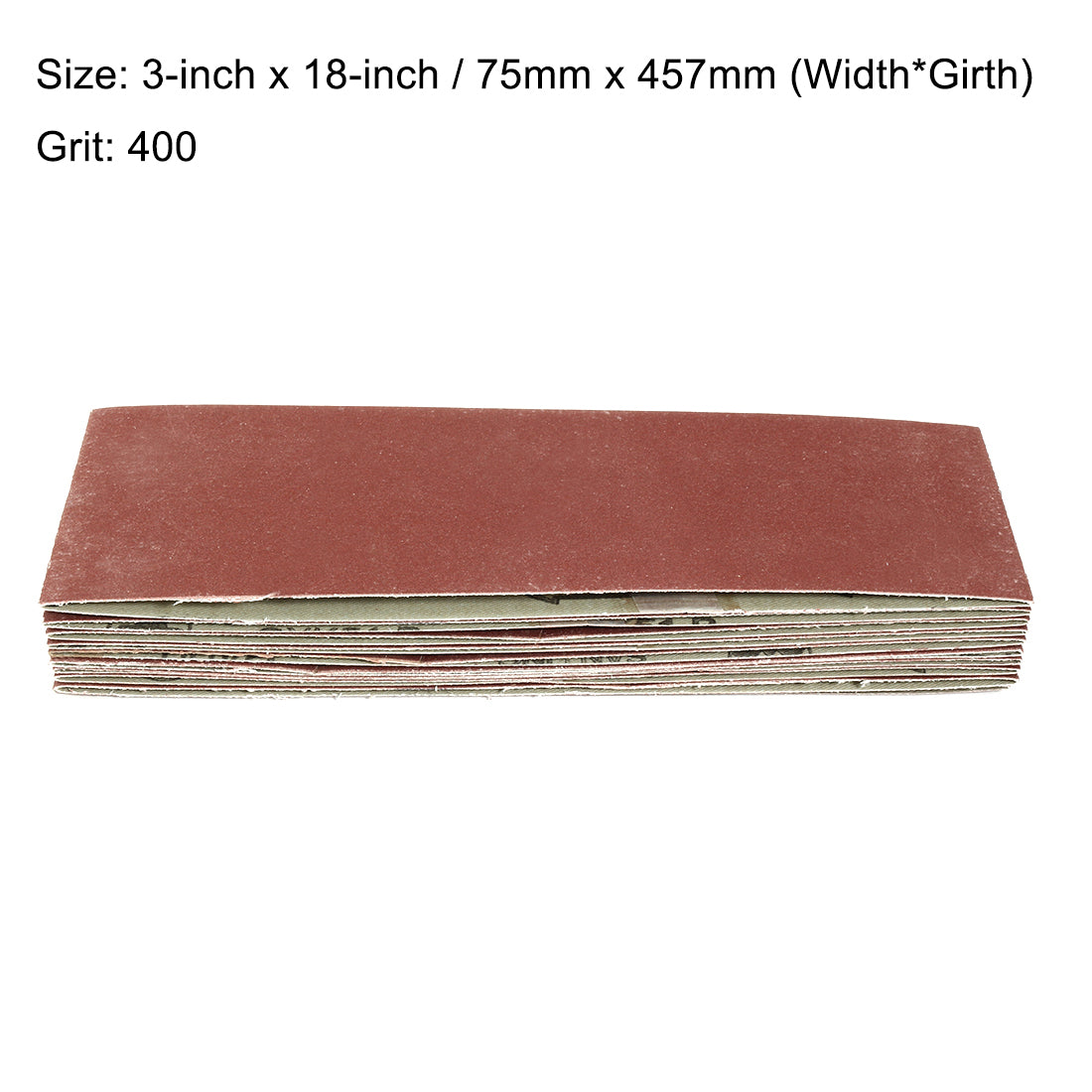 uxcell Uxcell 3-Inch x 18-Inch Aluminum Oxide Sanding Belt 400 Grits Flush Joint 10pcs