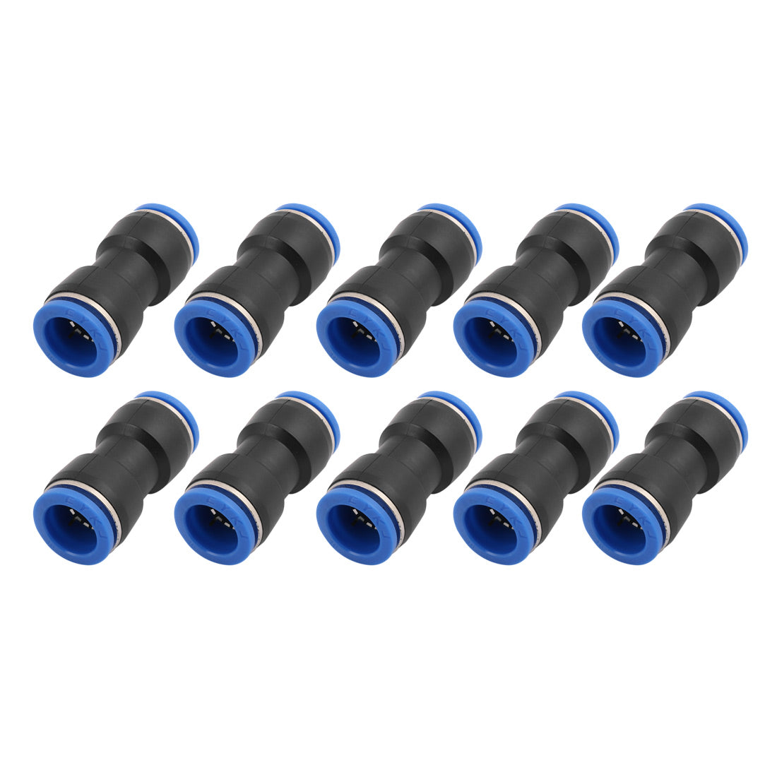 uxcell Uxcell 10Pcs 16mm Dia Straight 2 Ways Tube Hose Pneumatic Air Quick Fitting Push In Connector