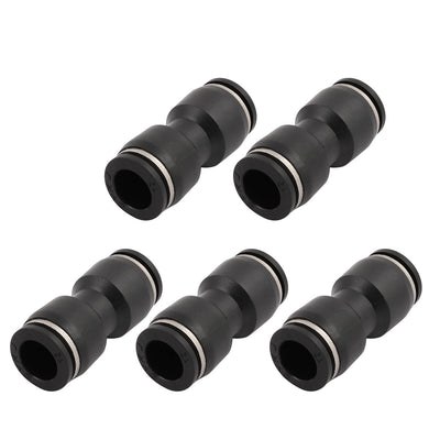 Harfington Uxcell 5Pcs Straight Push in Pneumatic Air Quick Fittings Connector for 12mm Tube Hose