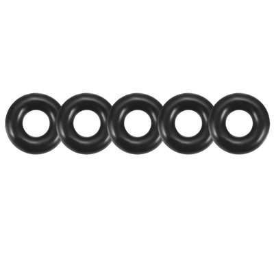 uxcell Uxcell 50pcs Black Round Nitrile Butadiene Rubber NBR O-Ring 6.5mm OD 1.9mm Width