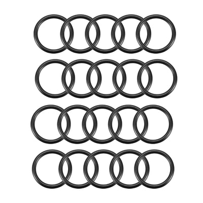 Harfington Uxcell 20Pcs Round Nitrile Butadiene Rubber NBR O-Ring 20mm Inner Dia 2.65mm Width