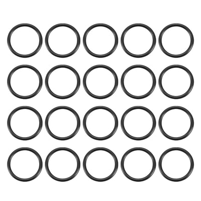 Harfington Uxcell 20Pcs Black Round Nitrile Butadiene Rubber NBR O-Ring 21mm OD 1.9mm Width