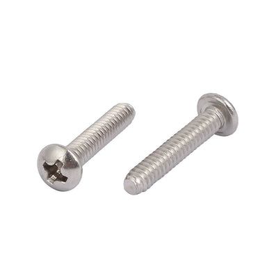 Harfington Uxcell 6#-32x3/4-inch 304 Stainless Steel Phillips Pan Head Machine Screw Bolt 40pcs