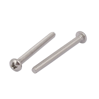 Harfington Uxcell 6#-32 x 1-3/8-inch 304 Stainless Steel Phillips Pan Head Machine Screw Bolt 30pcs