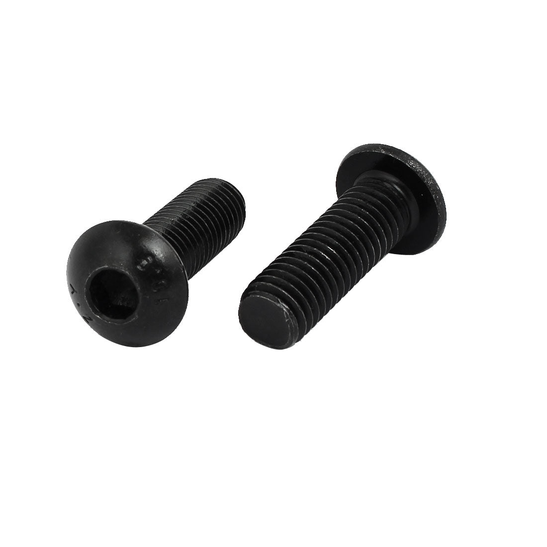 uxcell Uxcell M10x30mm 10.9 Alloy Steel Button Head Hex Socket Cap Screw Bolt Black 15pcs