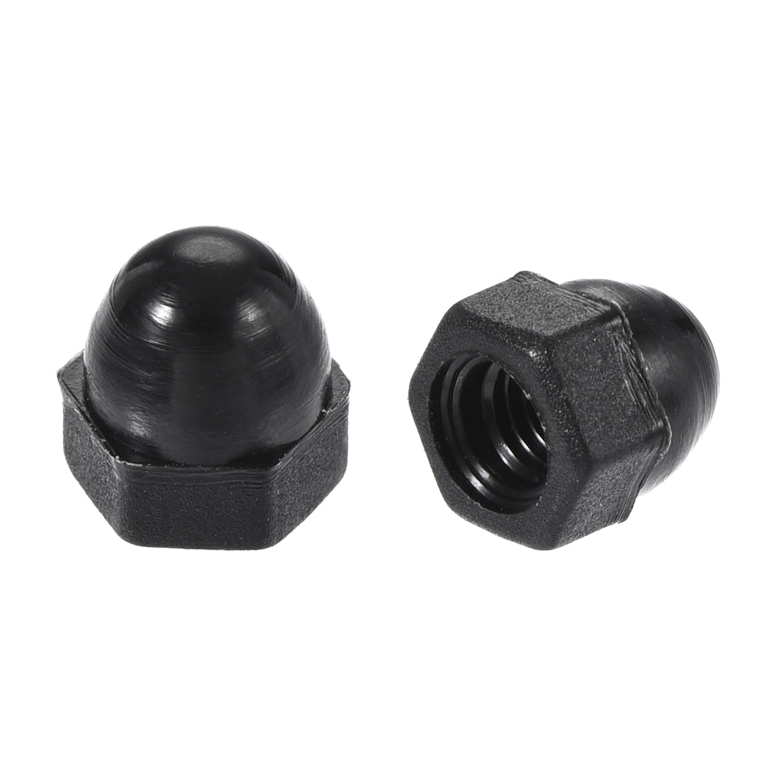 uxcell Uxcell M3 Female Thread Nylon Hex Domed Cap Acorn Nut Black 100pcs