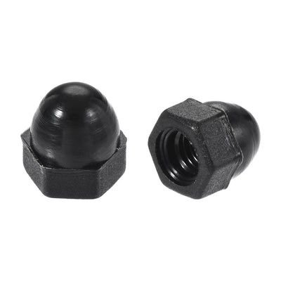 Harfington Uxcell M3 Female Thread Nylon Hex Domed Cap Acorn Nut Black 100pcs