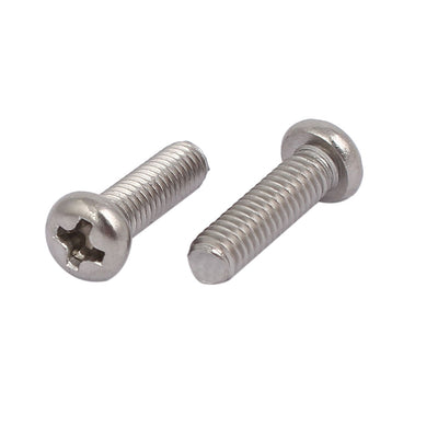 Harfington Uxcell M4 x 14mm 304 Stainless Steel Phillips Round Head Machine Screws Bolt 100pcs