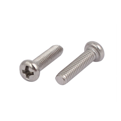 Harfington Uxcell M4 x 16mm 304 Stainless Steel Phillips Round Head Machine Screws Bolt 100pcs