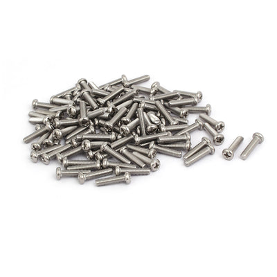 Harfington Uxcell M4 x 16mm 304 Stainless Steel Phillips Round Head Machine Screws Bolt 100pcs