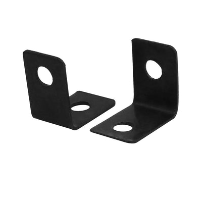 Harfington Uxcell 100 Pcs 12x9x12mm L-Shaped 90 Degree Angle Bracket Corner Braces Black