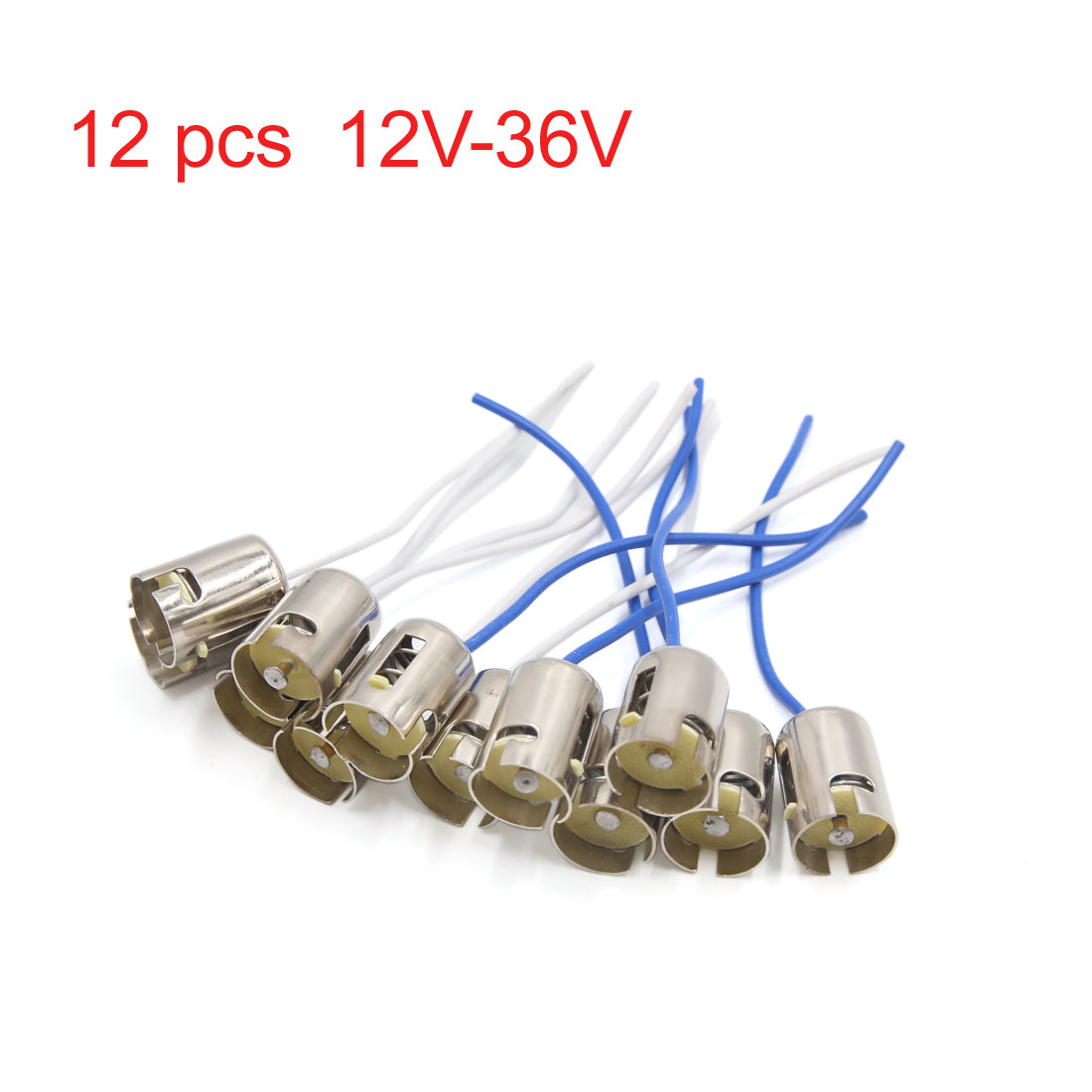 uxcell Uxcell 12pcs BA15s Turn Signal Light Bulb Wiring Harness Socket Connector 12V-36V for Car