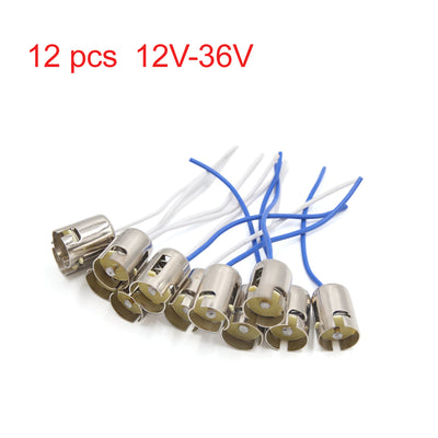 Harfington Uxcell 12pcs BA15s Turn Signal Light Bulb Wiring Harness Socket Connector 12V-36V for Car