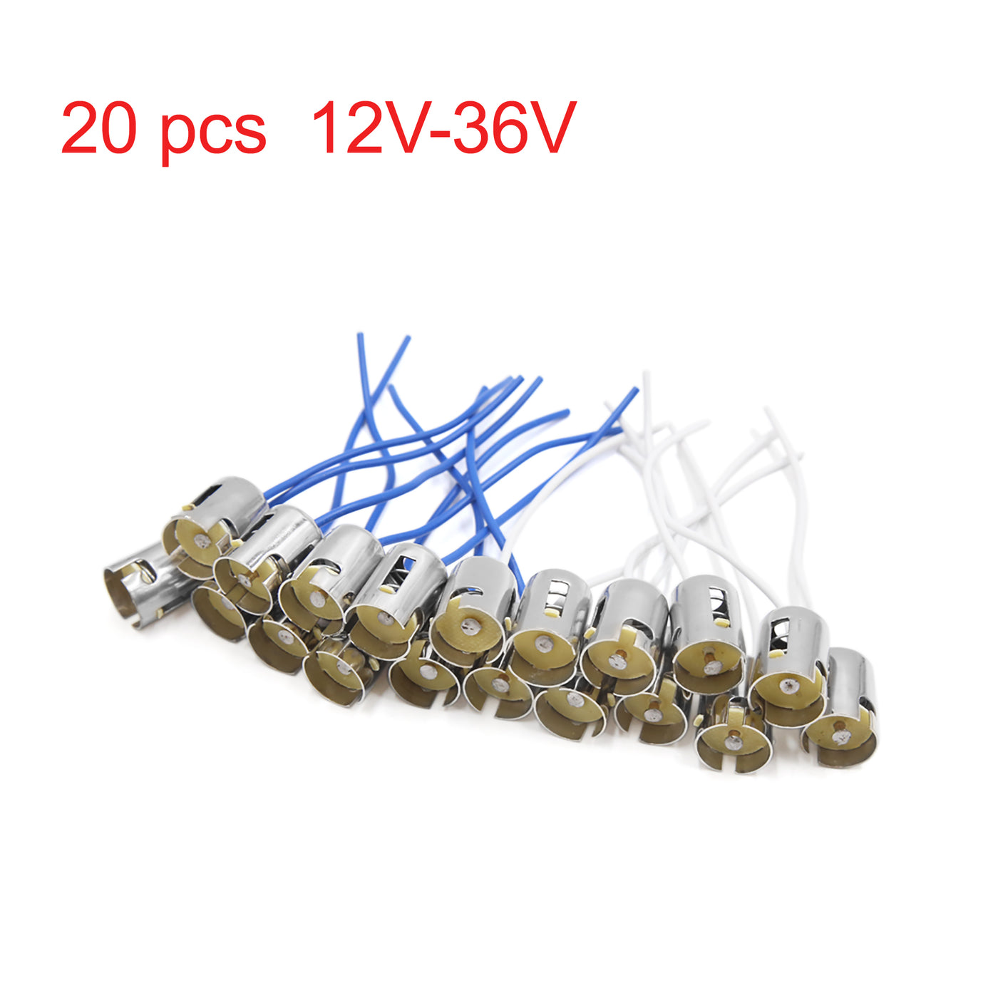 uxcell Uxcell 20pcs BA15s Turn Signal Light Bulb Wiring Harness Socket Connector 12V-36V for Car