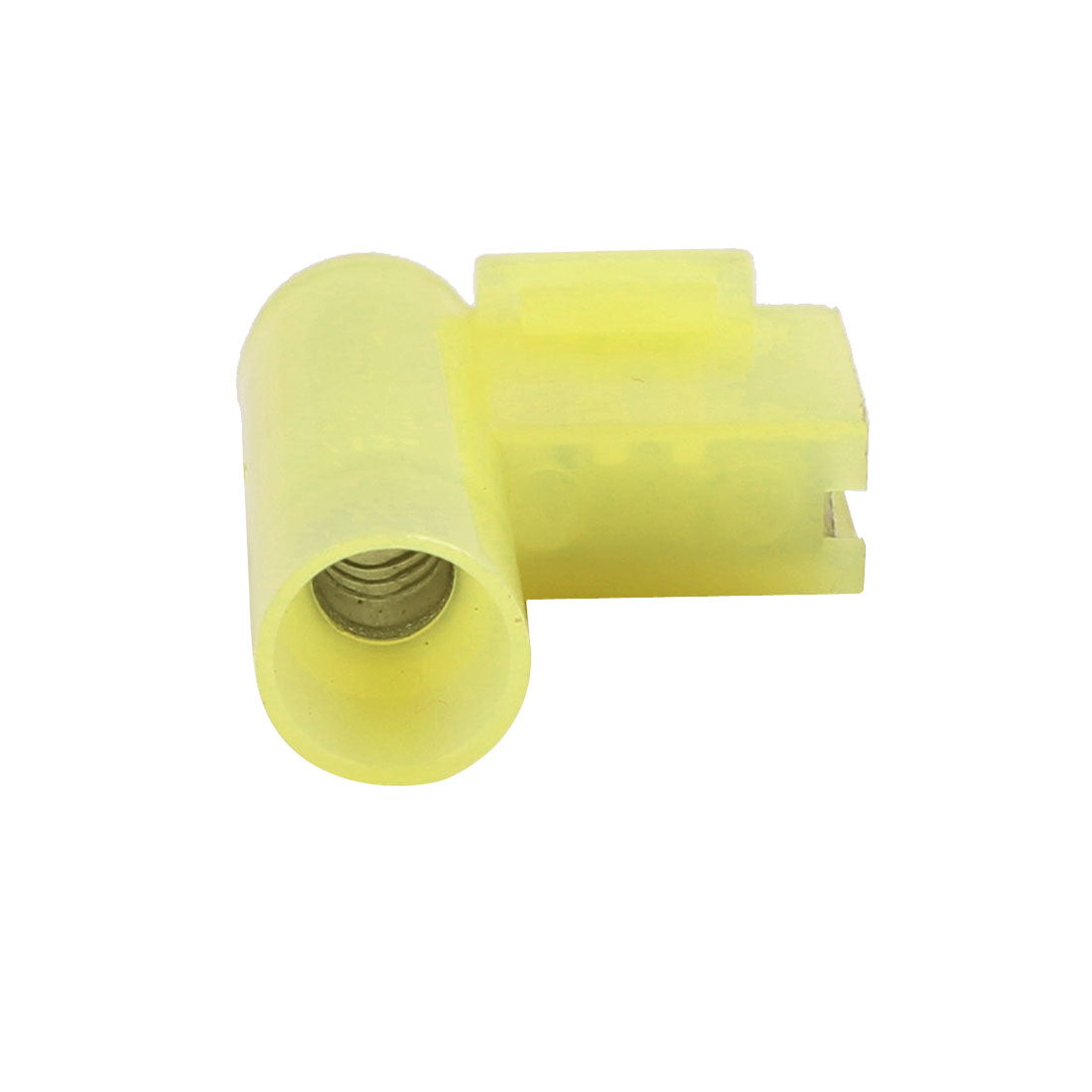 uxcell Uxcell 10Pcs Flag Crimp Terminals Female Nylon Fully Insulated Wire Connectors Yellow