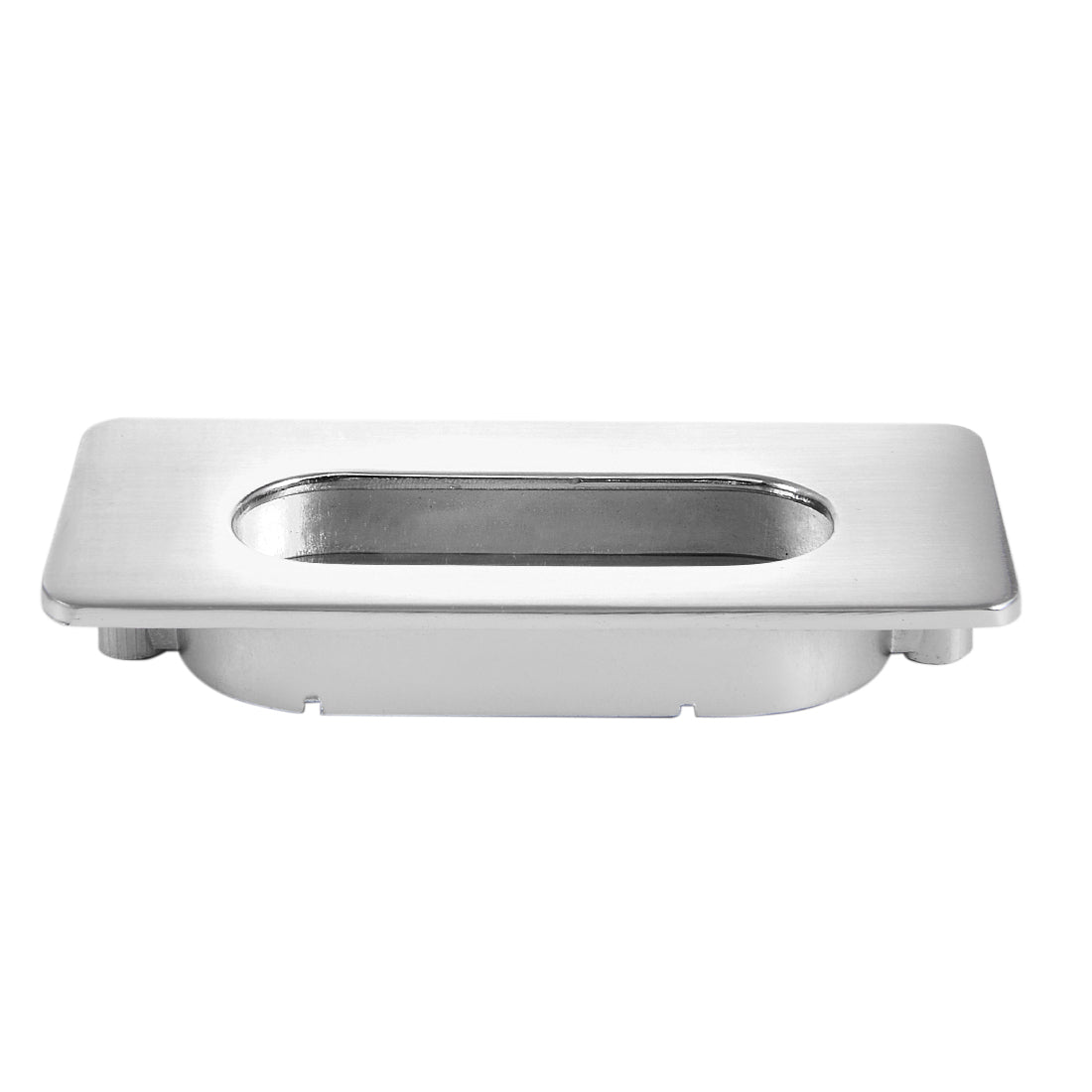 uxcell Uxcell 3" x 1-3/5" Recessed Sliding Door Handle Flush Pull Zinc Alloy Brushed Finish 2pcs