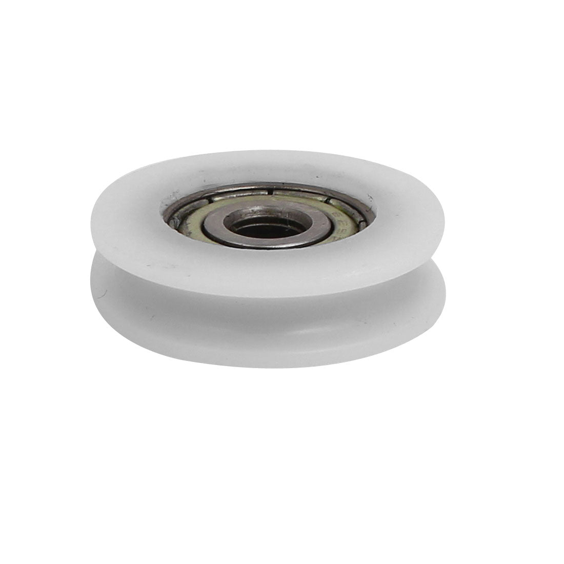 uxcell Uxcell 24mmx5mmx7mm Nylon U Groove Bearing Pulley Sliding Converyor Wheel White 2pcs