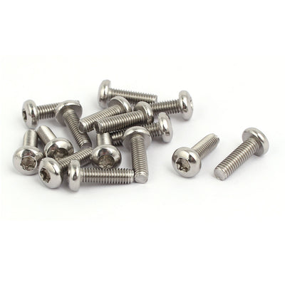 Harfington Uxcell M6x20mm 304 Stainless Steel Button Head Torx Socket Cap Screws Fasteners 15pcs