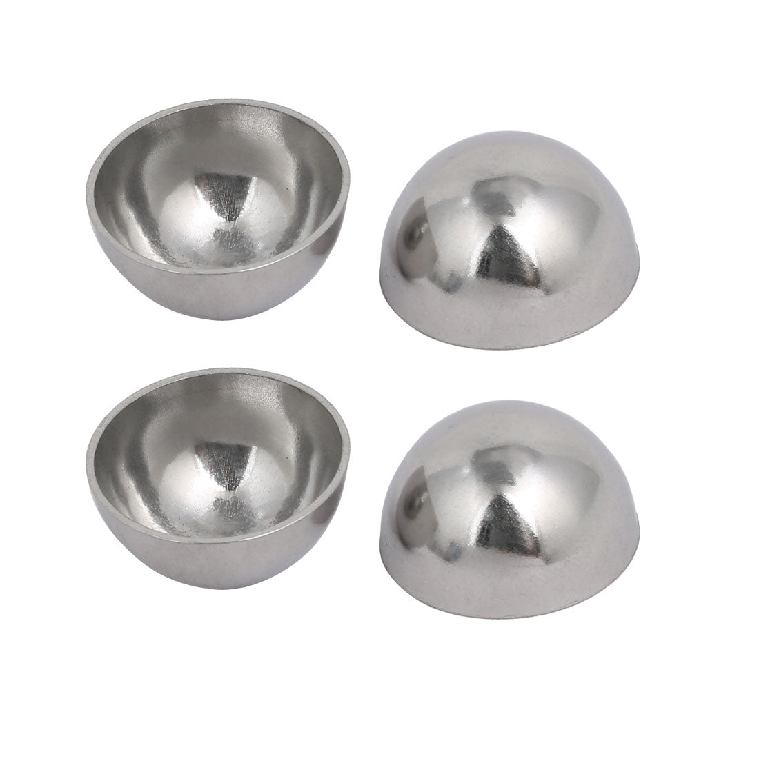 uxcell Uxcell 4 Stück 25mm OD 1mm Dicke 304 Edelstahl Hohlraum Halb runde Geländer Kugel