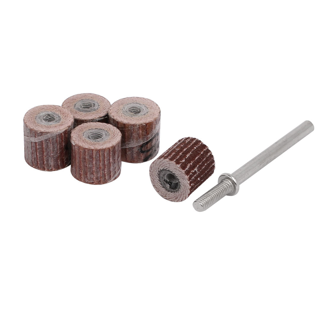 uxcell Uxcell 10pcs 10mm Dia 400 Grit Sandpaper Flap Sanding Wheel Grinding Head w Mandrel