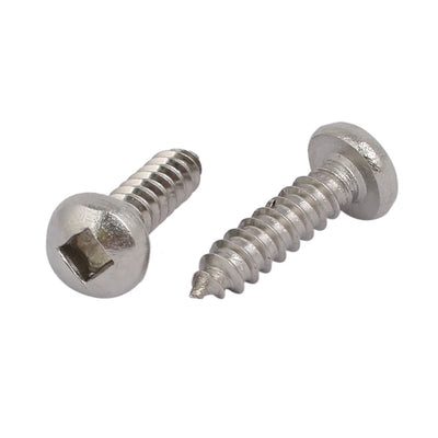 Harfington Uxcell M4.2x16mm 304 Stainless Steel Square Drive Pan Head Self Tapping Screw 50pcs