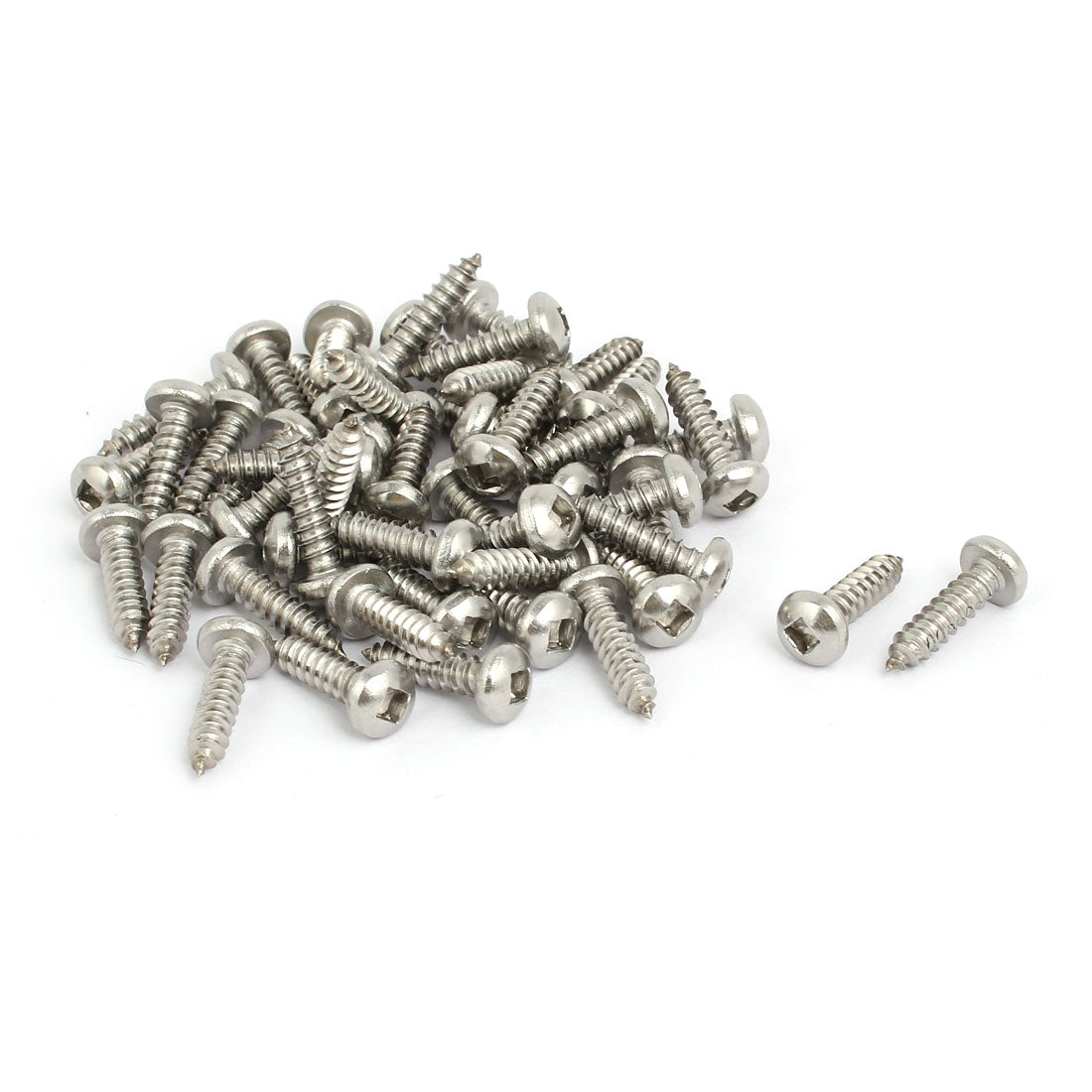 uxcell Uxcell M4.2x16mm 304 Stainless Steel Square Drive Pan Head Self Tapping Screw 50pcs