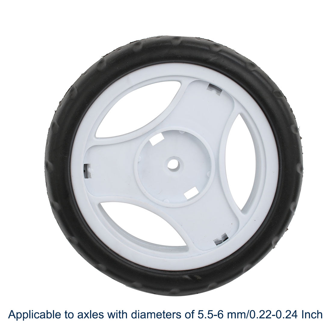 uxcell Uxcell 4stk 125mm Dmr Plastik Single Rad Rolle Weiß 6x22mm