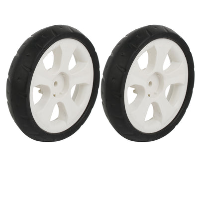 Harfington Uxcell Shopping Cart Wheels Trolley Caster Rubber Foaming 2pcs