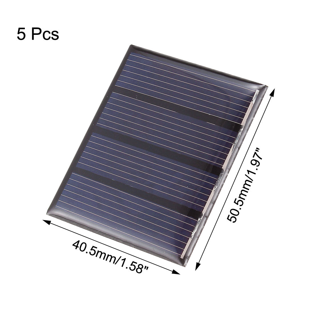 uxcell Uxcell 5Pcs 2V 100mA Poly Mini Solar Panel Module DIY Light Toys Charger  50.5mm x 40.5mm