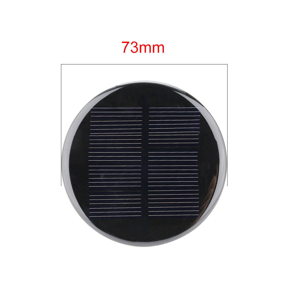 uxcell Uxcell 5Pcs 4V 80mA Poly Mini Round Solar Cell Panel Module DIY for Light Toys Charger 73mm Diameter