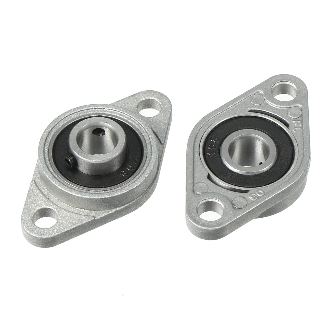 uxcell Uxcell 2pcs KFL08 8mm Bore, Zinc Alloy Pillow Block Flange Bearing, Self-Alignment