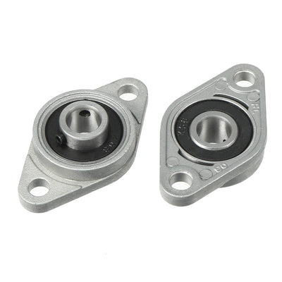 Harfington Uxcell 2pcs KFL08 8mm Bore, Zinc Alloy Pillow Block Flange Bearing, Self-Alignment